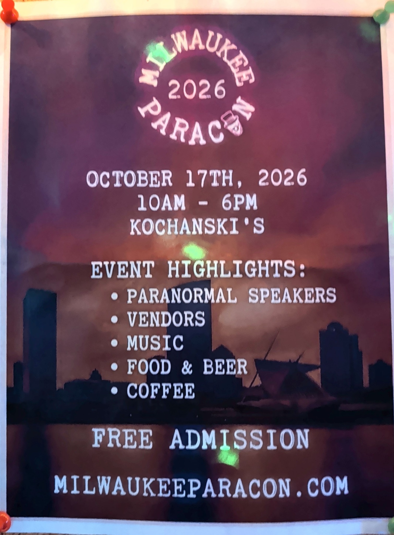 Milwaukee Paracon 2026 original event poster