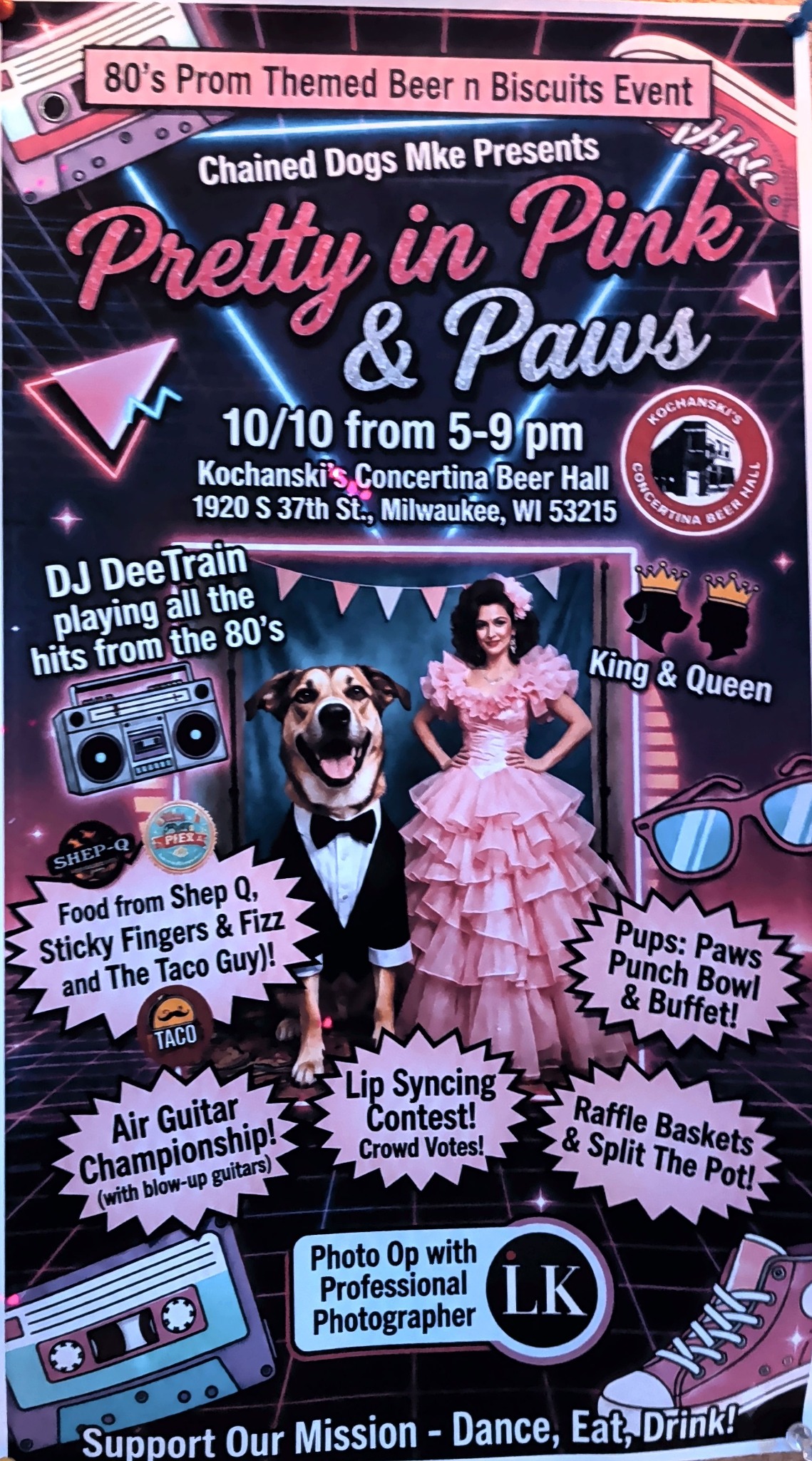 Pretty in Pink & Paws original event poster