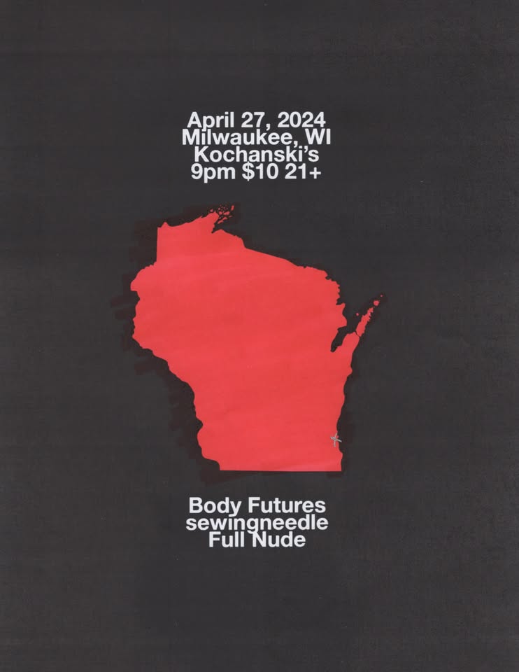 Body Futures, sewingneedle & Full Nude — original Facebook event artwork